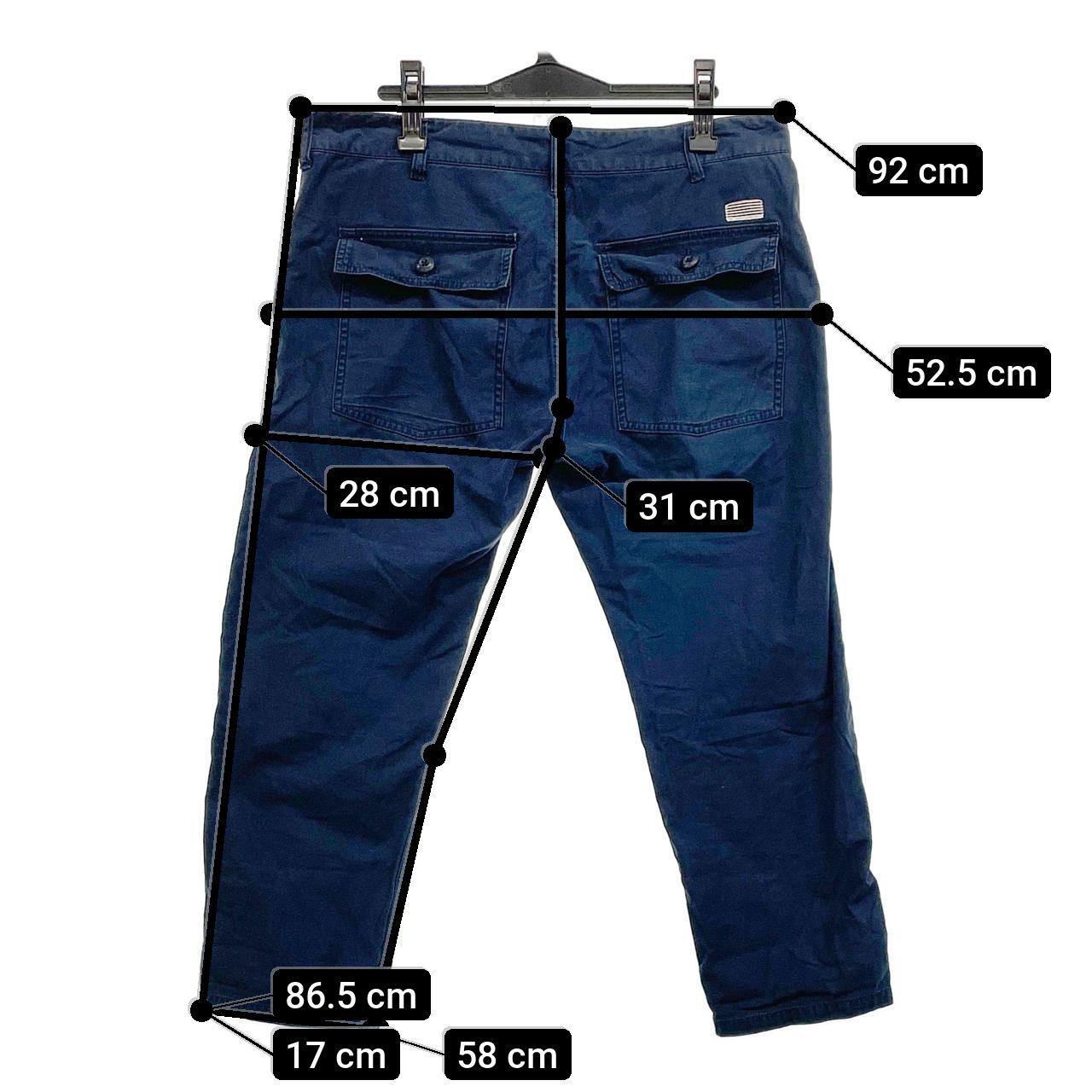 XLサイズ】TOMMY トミー カーゴパンツ メンズ XL ネイビー コットン 