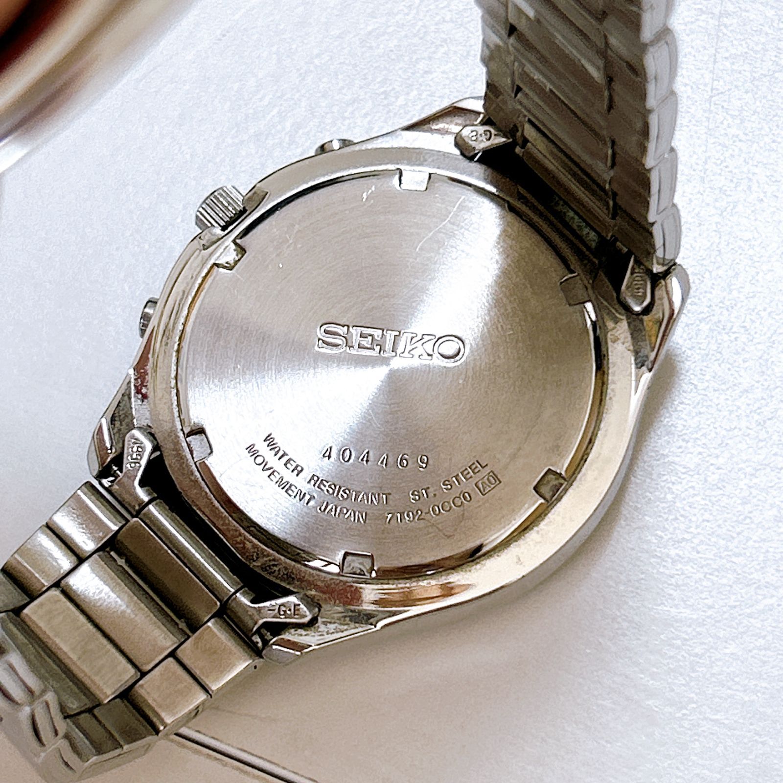 SEIKO セイコー クロノグラフ 腕時計 クオーツ 文字盤パンダ 不動品 ７T92-0CC0 管理番号KKVHARA３ NICORILABO_COM