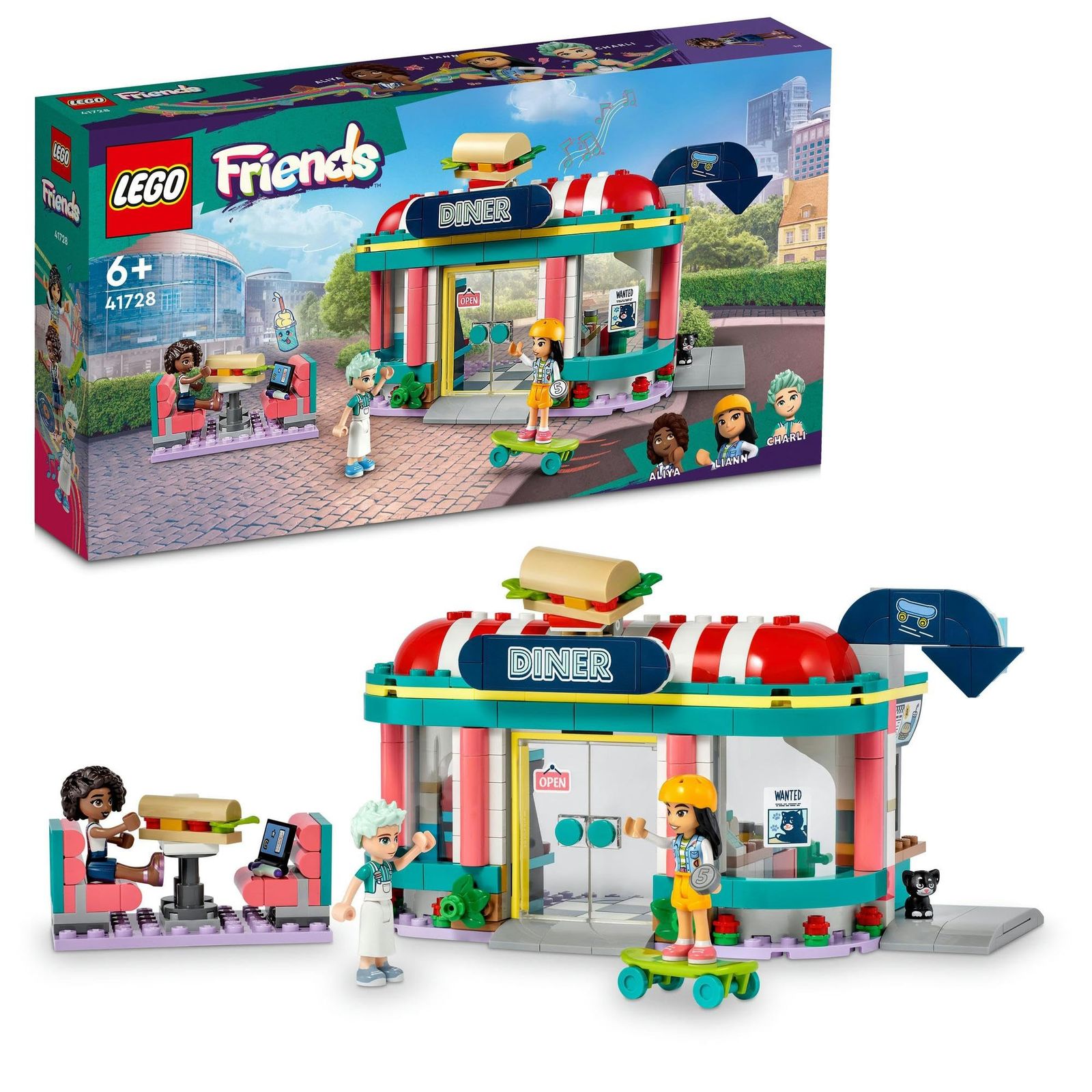 レゴ(LEGO) フレンズ ハートレイクシティのダイナー 41728 おもちゃ ブロック プレゼント ごっこ遊び 街づくり 女の子 6歳以上 