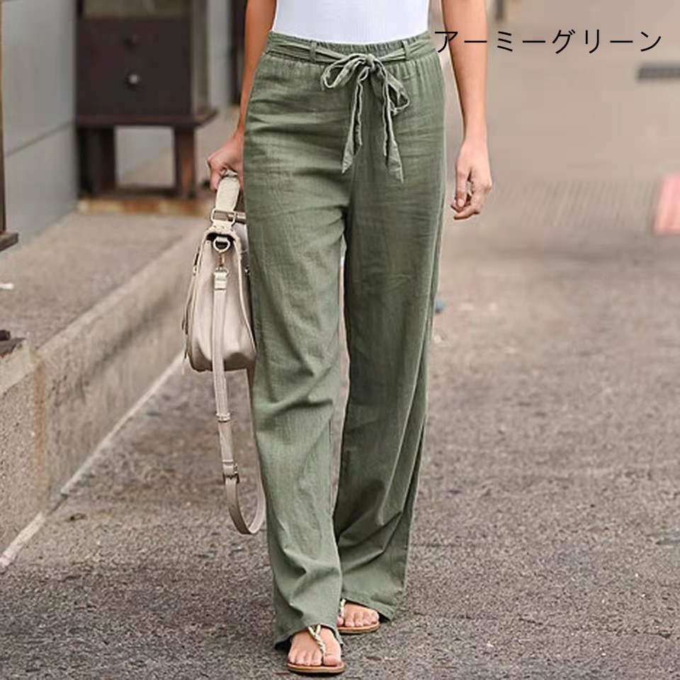 綿麻ストレッチ イージーパンツ（雑誌掲載品・MENボトムス