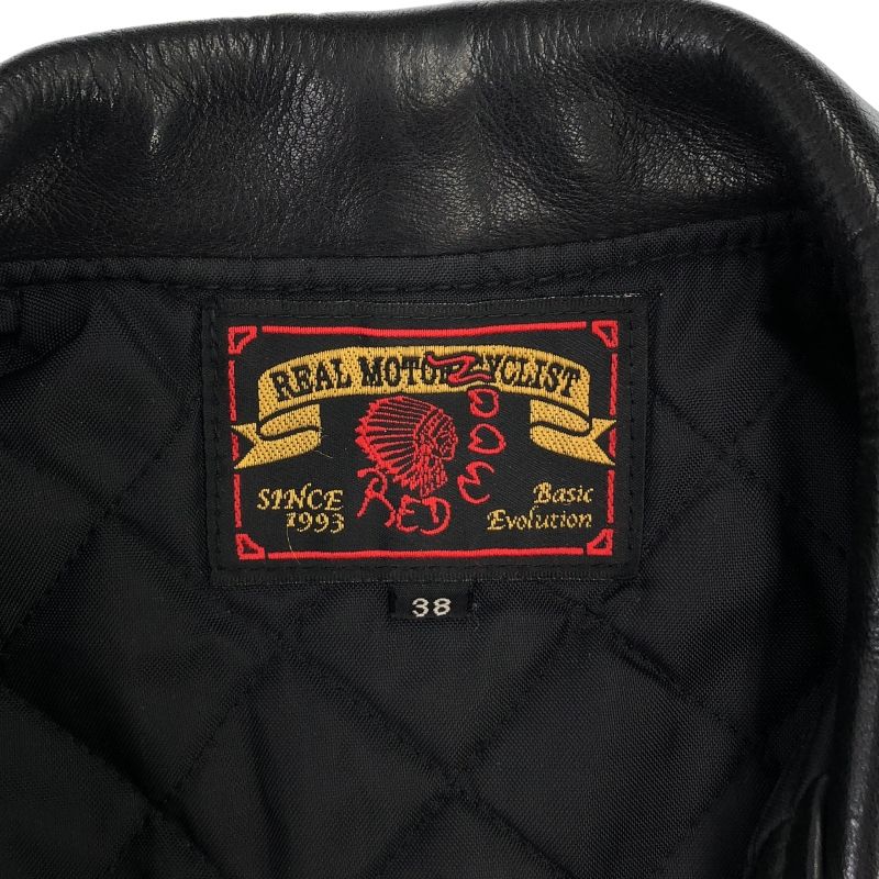 Chaos【カオス】　ダブルライダース　レッド 38 中古】REDMOON ダブルライダース 38 ブラック エポレットカット