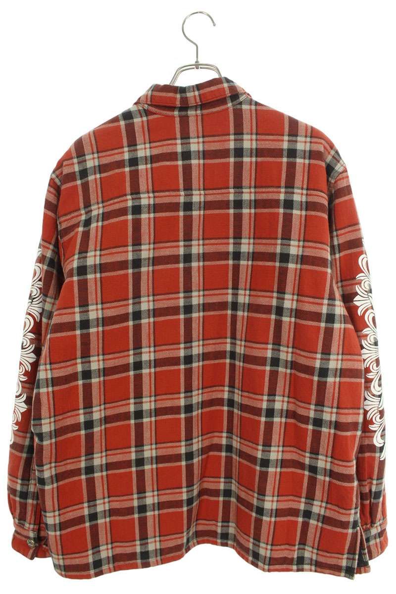 クロムハーツ WORKN JNKYD PLD アームロゴプリントチェック柄中綿