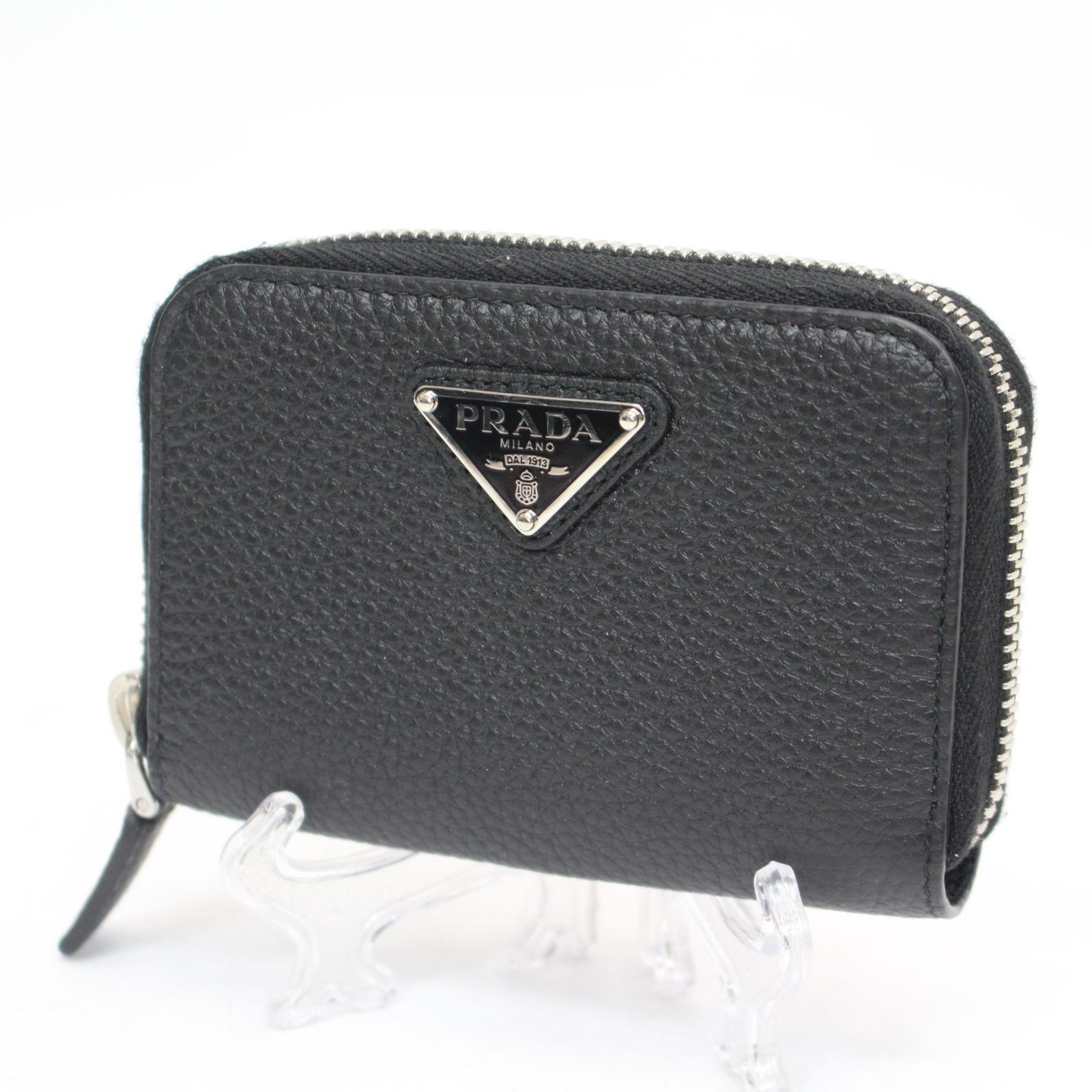 IS692)【美品】PRADA プラダ ヴィッテロダイノレザー コインケース 