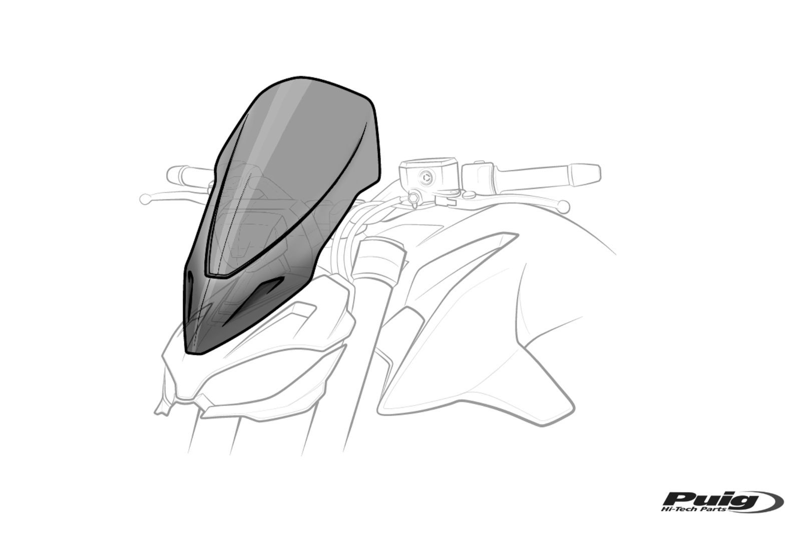Puig / プーチ ウインドシールド New Generation ツーリング レッド | 7514R