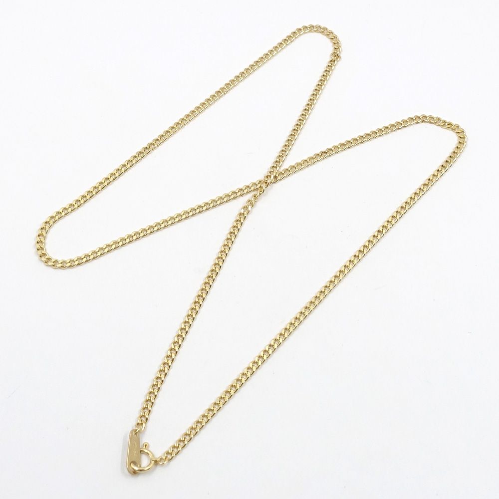 K18YG 2面シングル 喜平ネックレス 50cm 10.0g A 