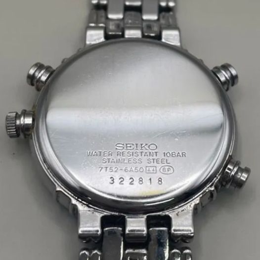 ✨磨きあげメンテナンス済✨】SEIKO ASTERISK 7T52-6A50 黒文字