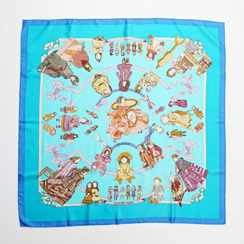 HERMES エルメス カレ90 HELLO DOLLY ハロードリー スカーフ バンダナ