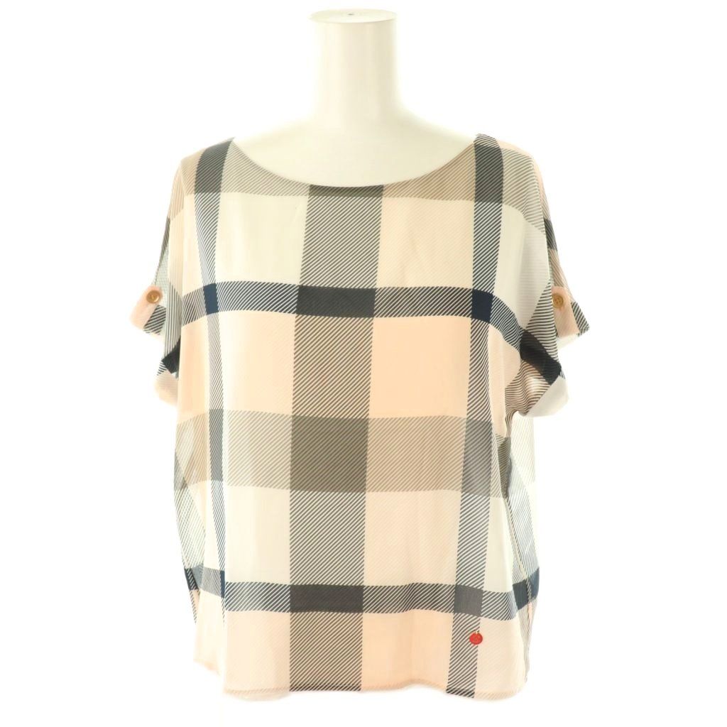 BLUE LABEL CRESTBRIDGE 半袖チェックブラウス クレストブリッジチェックブラウス（ブラウス）｜BLUE LABEL