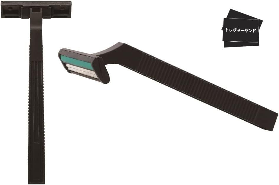 カミソリ 業務用使い捨て 【200本】 剃刀 二枚刃 T字カミソリ T字シェーバー 髭剃り T字剃刀 ヒゲソリ 2枚刃 ホテルアメニティ グレー/ブラック (200) 