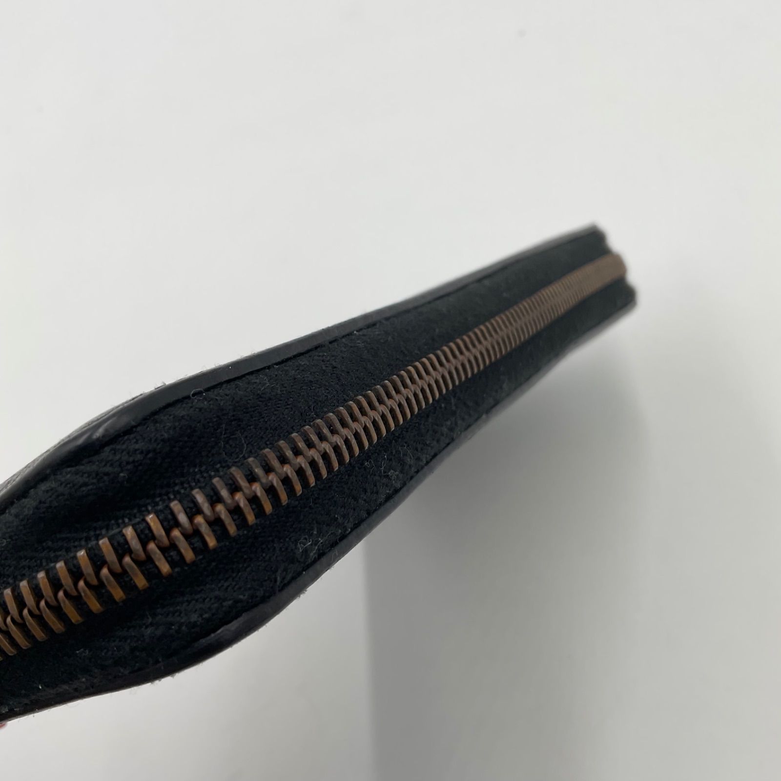 GUCCI メンズ ラウンドファスナー長財布 GUCCI ロゴ ウェビング 