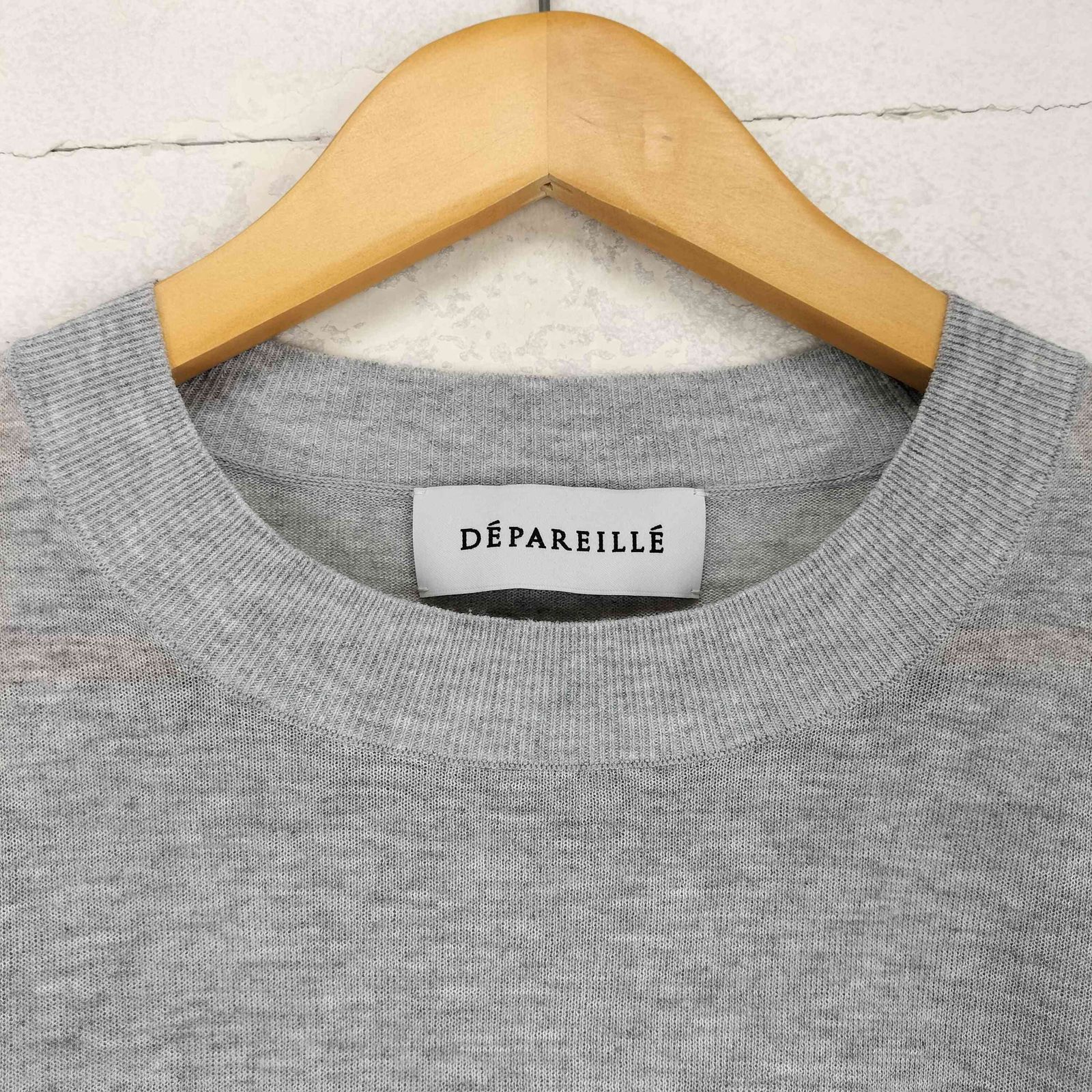USED古着(ユーズドフルギ) {{DEPAREILLE}} レーヨンポリクルーネックニット select 中古 古着 0527 ユーズドフルギ USED古着 レーヨンポリクルーネックニット