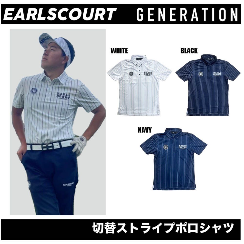 EARLSCOURT アールズコート ゴルフウェア ポロシャツ STRIPE 半袖