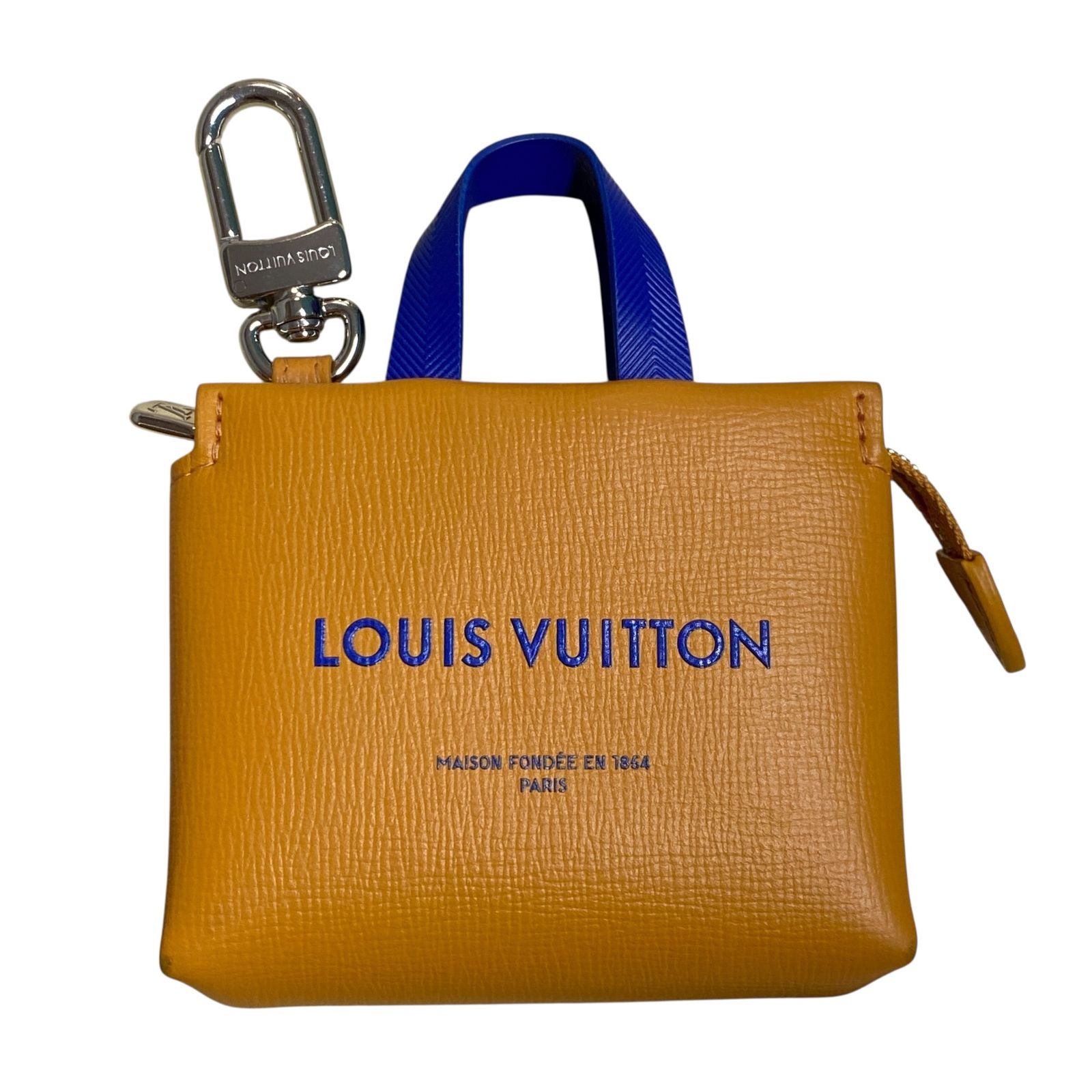 中古品】LOUIS VUITTON バッグチャーム レザー バッグチャーム LV ミニ