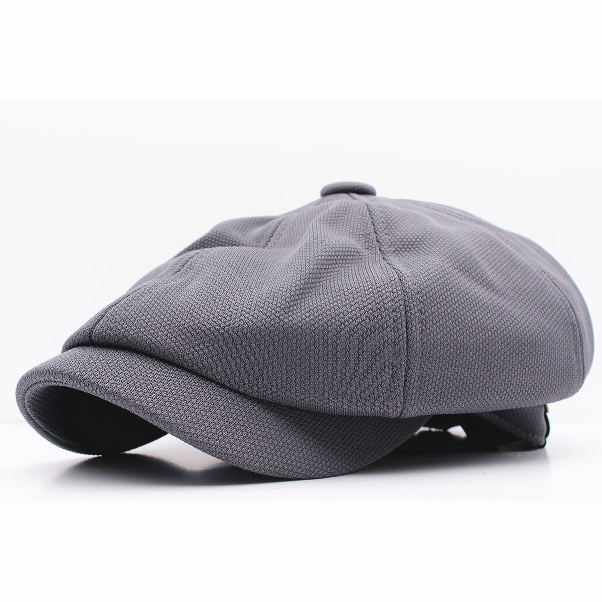 キャスケット帽子 無地 カジュアル派 ポリ キャップ 帽子 メンズ レディース 56cm~59cm GY KC76-3