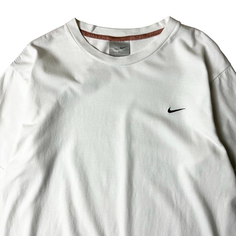00s NIKE スウォッシュ ロゴ 刺繍 半袖 Tシャツ L / 00年代