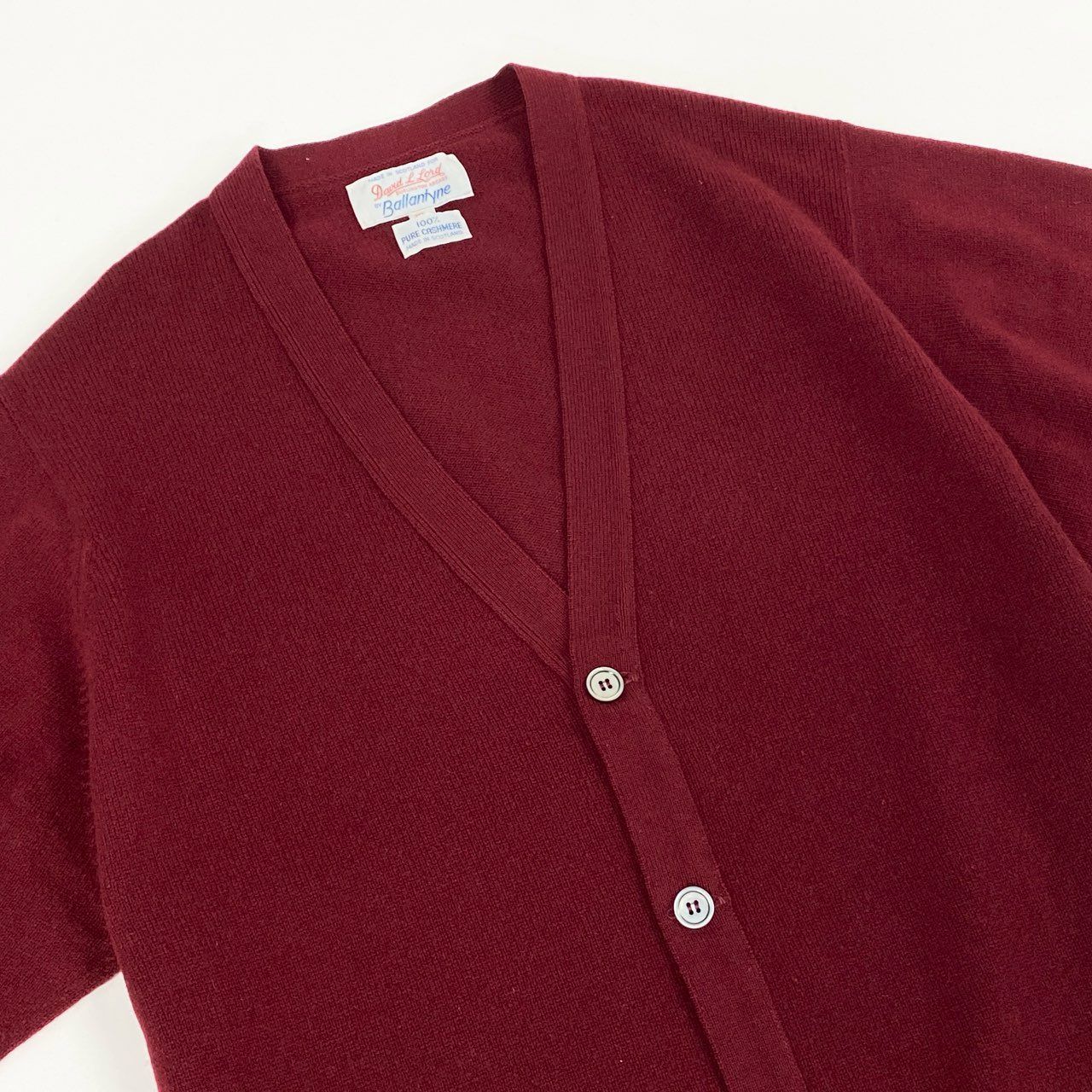 65g18 美品 バランタイン カシミヤニットカーディガン 46スコットランド製 65g18 《美品》 Ballantyne バランタイン Vintage Cashmere Knit