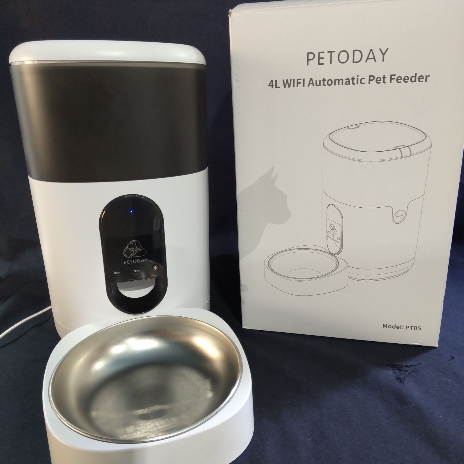 PETODAY　自動餌やり器　タイマー機能　音声機能　ドライフード　犬　猫　ペット　L334