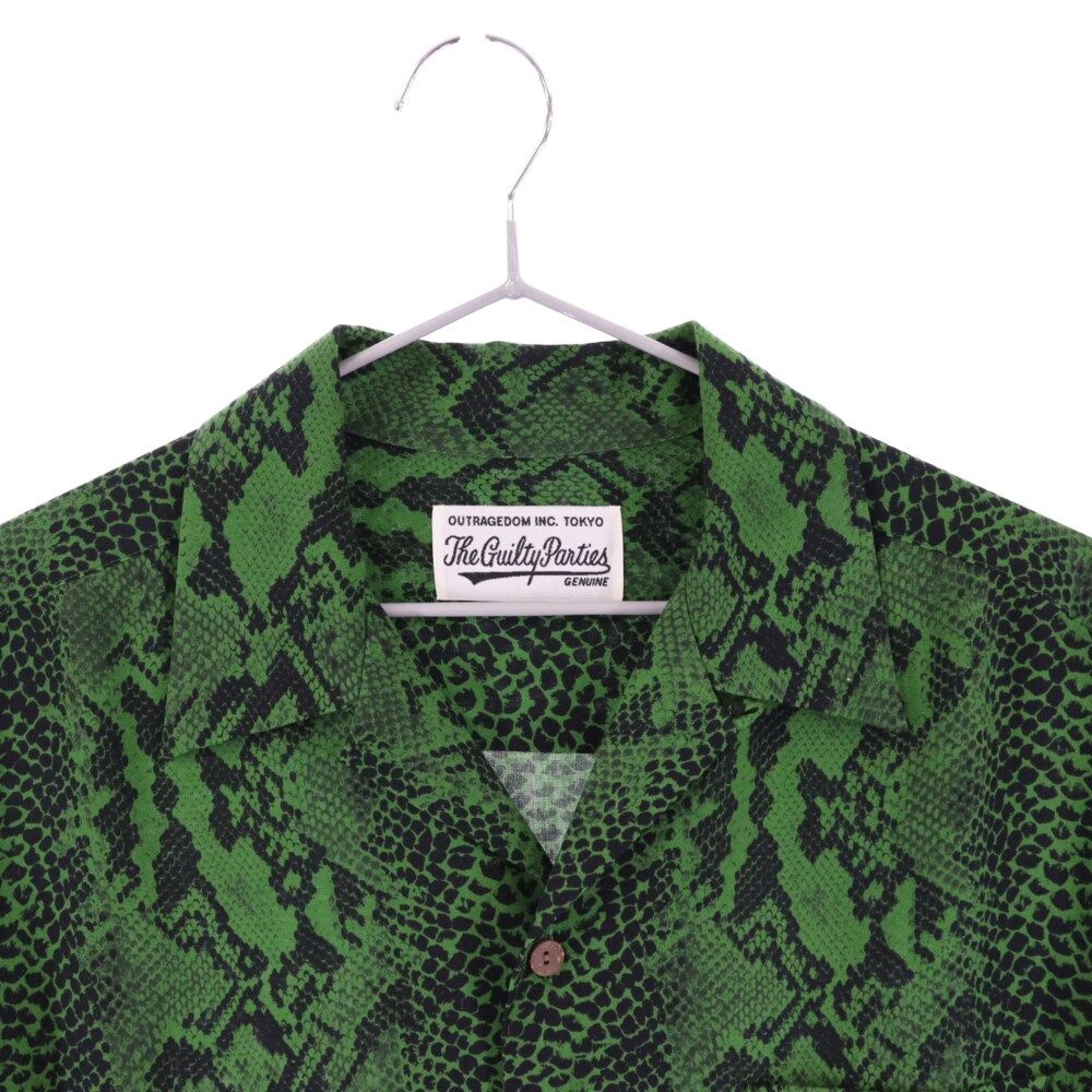 Wacko Maria パイソン ヘビ柄 半袖シャツ グリーン WACKO MARIA (ワコマリア) PYTHON HAWAIIAN SHIRT パイソン