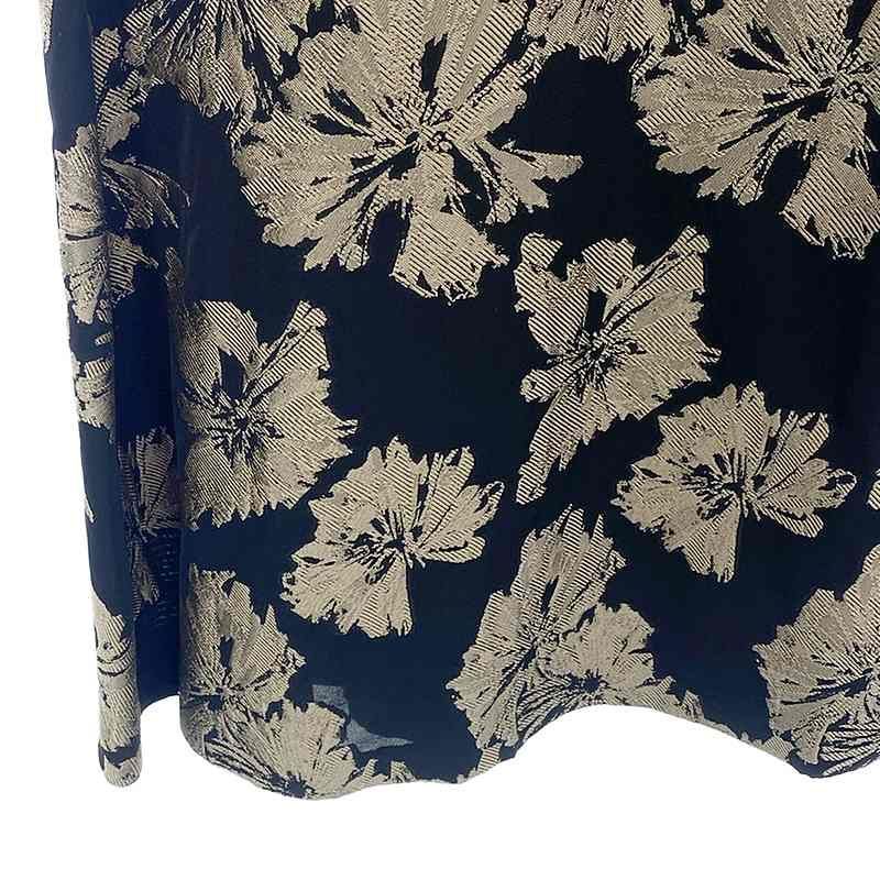 【未使用タグ付き】ADORE フラワージャガードワンピース ノースリーブ 38 ADORE / アドーア | フラワージャガード タック ノースリーブ