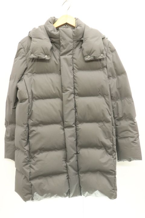 【中古】 UNIQLO メンズダウンジャケット M シームレスダウンジャケット UNIQLO M グレー 灰 無地
