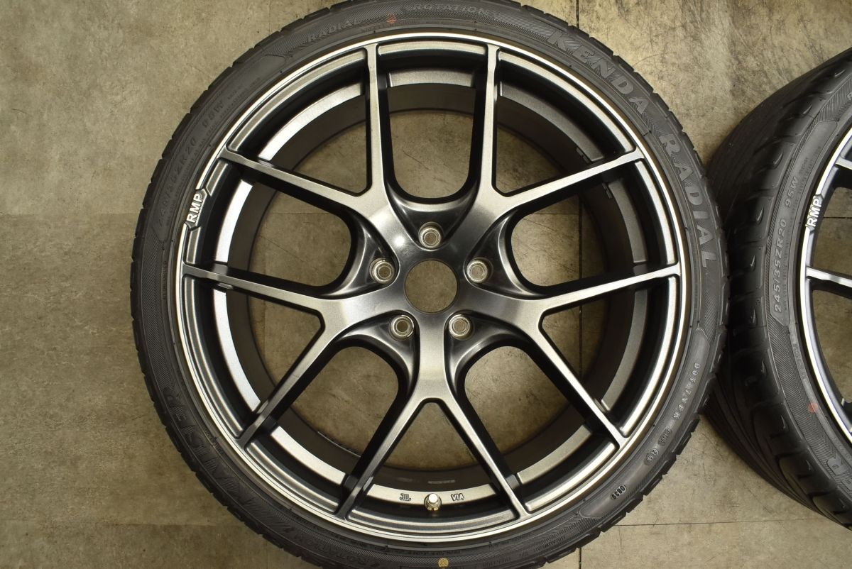 程度良好品 RMP 20in 8.5J 38 PCD114.3 KAISER 245 35R20 クラウン マークX カムリ エスティマ スカイライン オデッセイ アコード