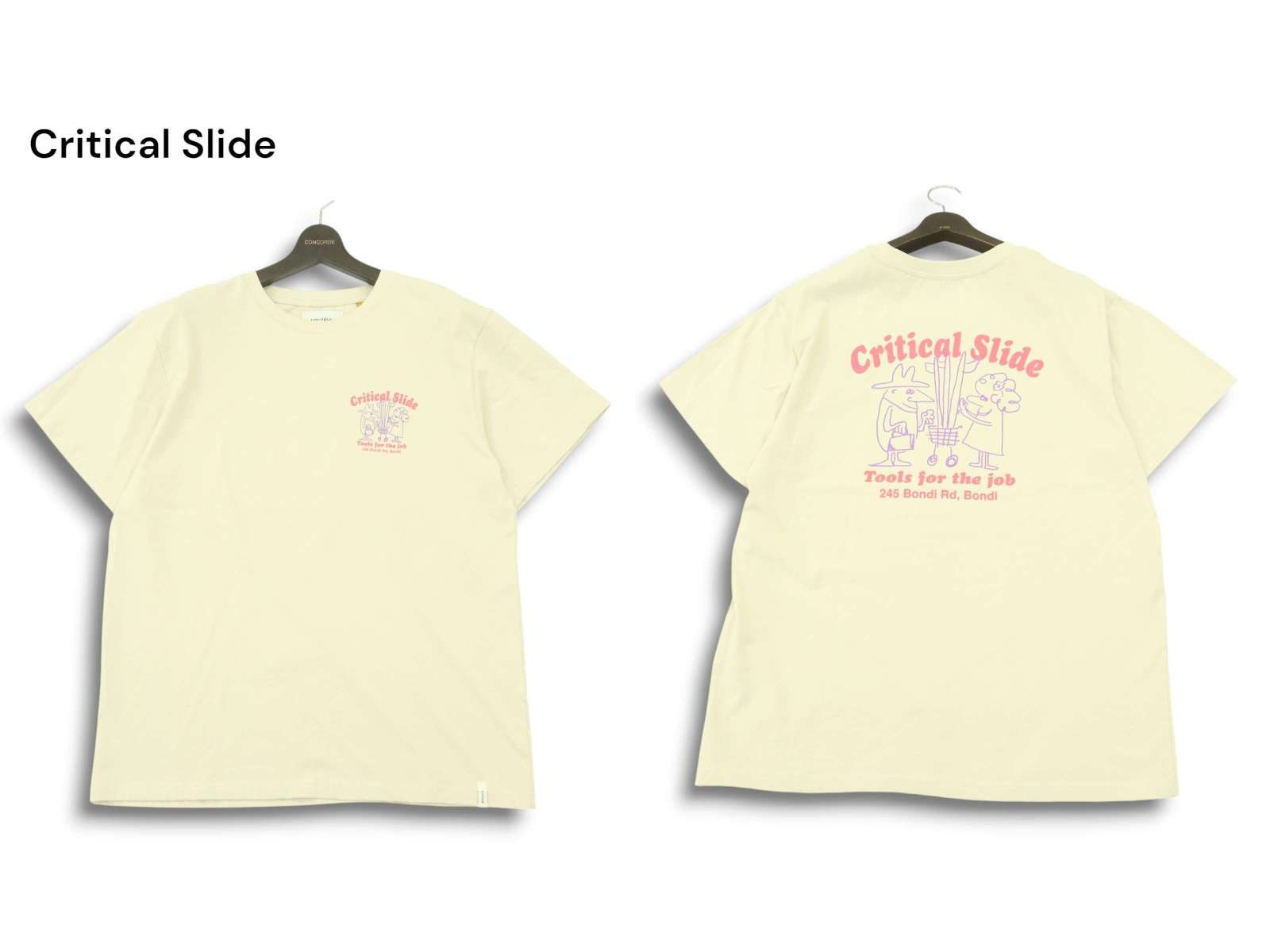 数量限定，送料無料 【新品 未使用】 TCSS Critical Slide クリティカルスライド 春夏 プリント★ 刺繍 半袖 カットソー Tシャツ Sz.L メンズ Tシャツ