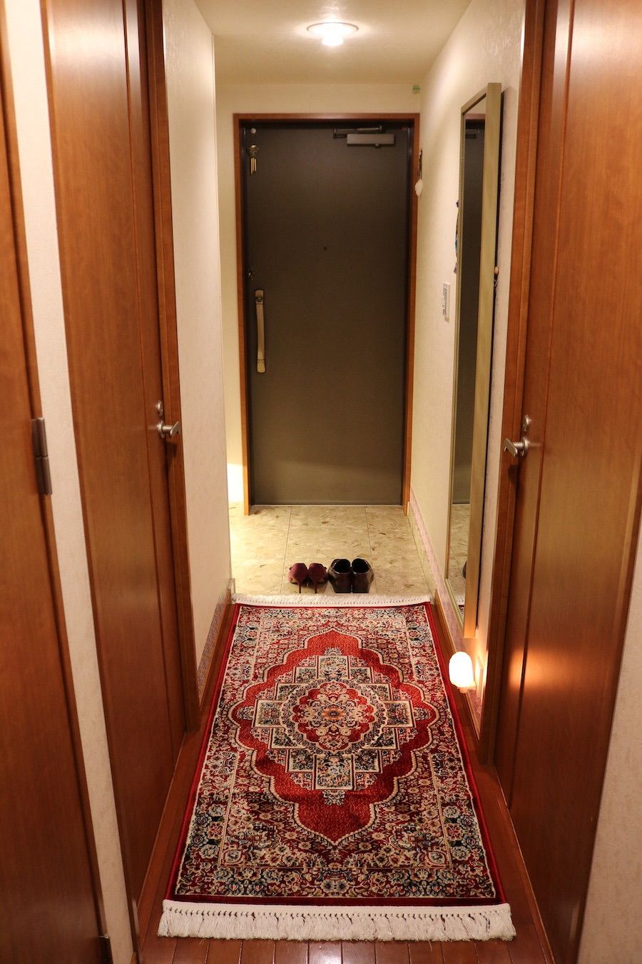 玄関マット ティファニーブルー ペルシャ柄絨毯カーペット キッチン