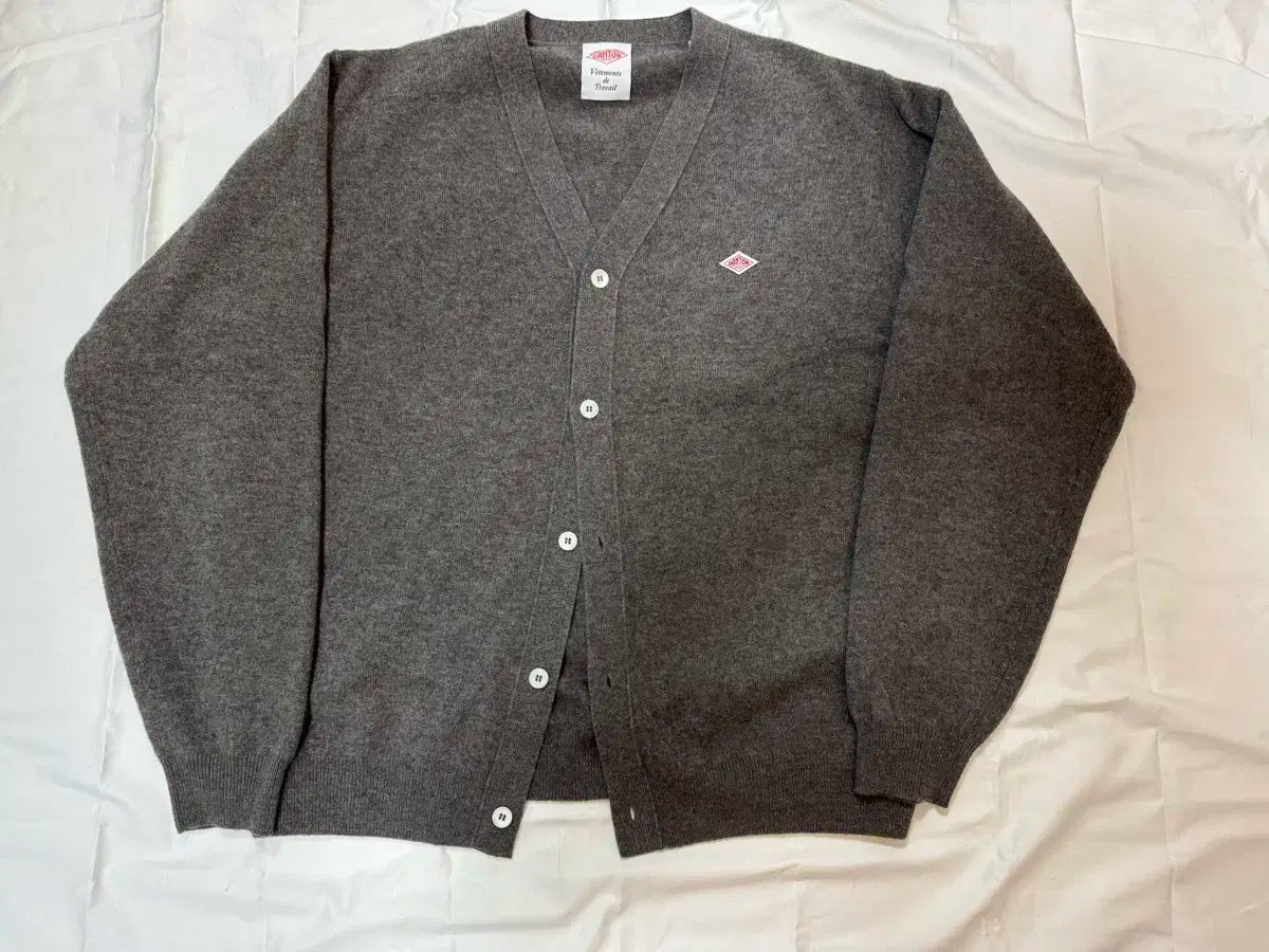 DANTON ダントン ラムズウール カーディガン 42 サイズ チャコールグレー