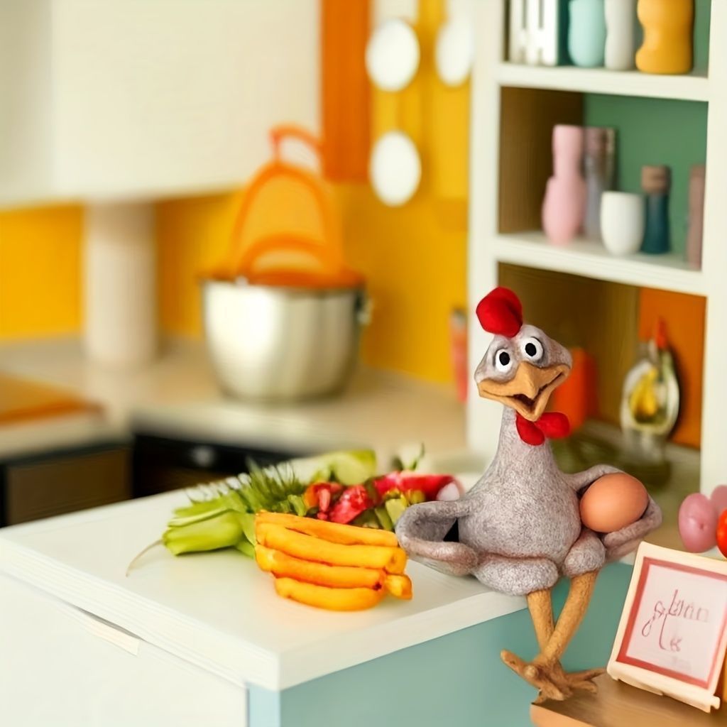 置物 オブジェ ガーデンオーナメント 卵を持っているニワトリ 鶏 ユニーク 室内 屋外 インテリア 玄関 リビング ダイニング 装飾 庭 ガーデニング 装飾 ガーデン 樹脂 アニメ風 ギフト xzdsvqn