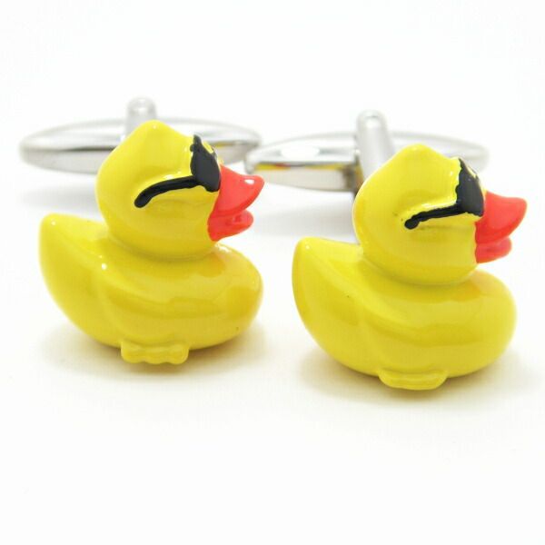 ちょい悪？ヤンキーなアヒル カフス カフスボタン カフリンクス cufflinks cuffs メンズ 男性 ユニーク おもしろ 面白 面白い 動物 植物シリーズ スーツアクセサリー専門店 父の日 ギフトにも 誕
