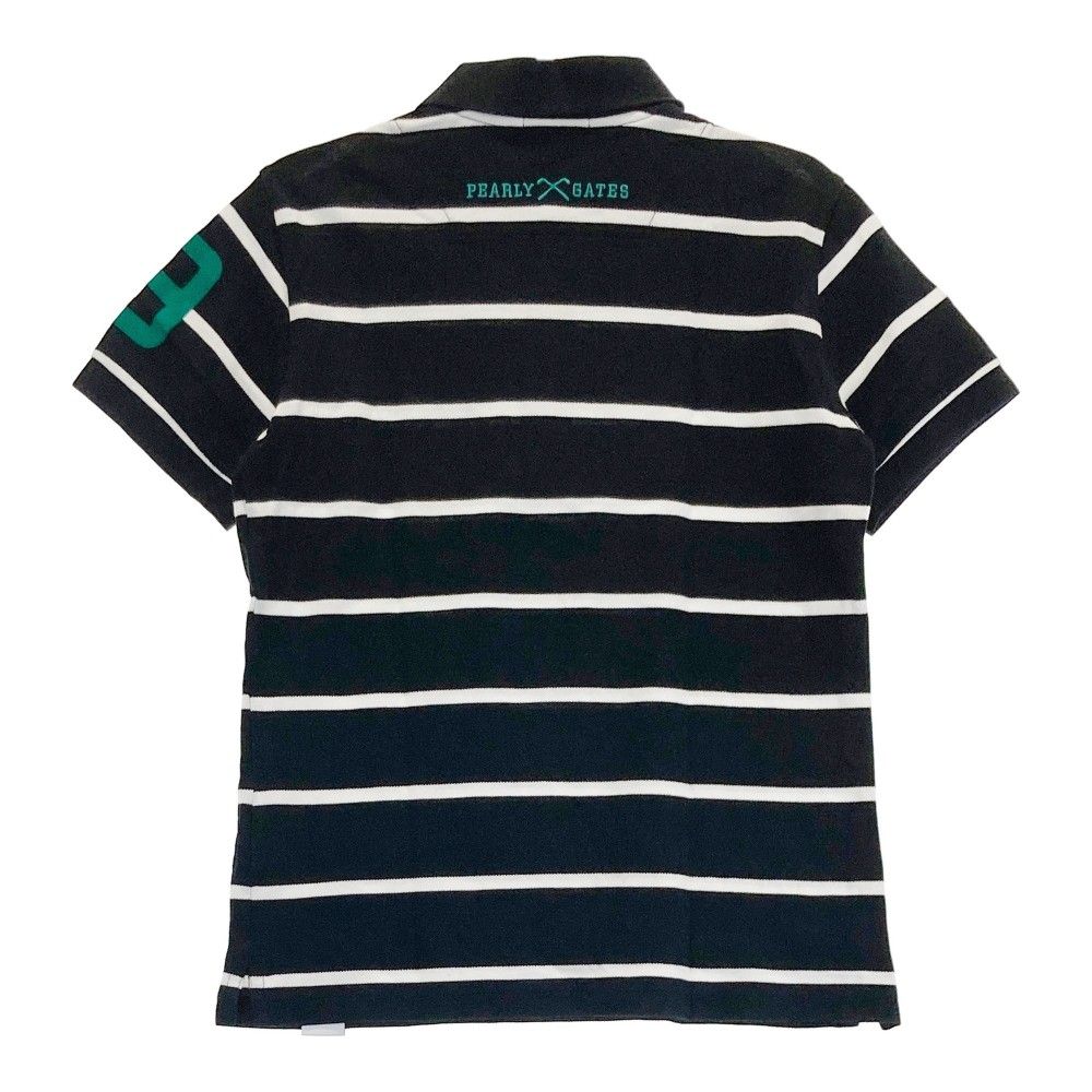 美品✳️PEARLY GATES『ゴルフ ポロシャツ ボーダー 半袖』サイズ4 サイズ：4 PEARLY GATES パーリーゲイツ 半袖ポロシャツ