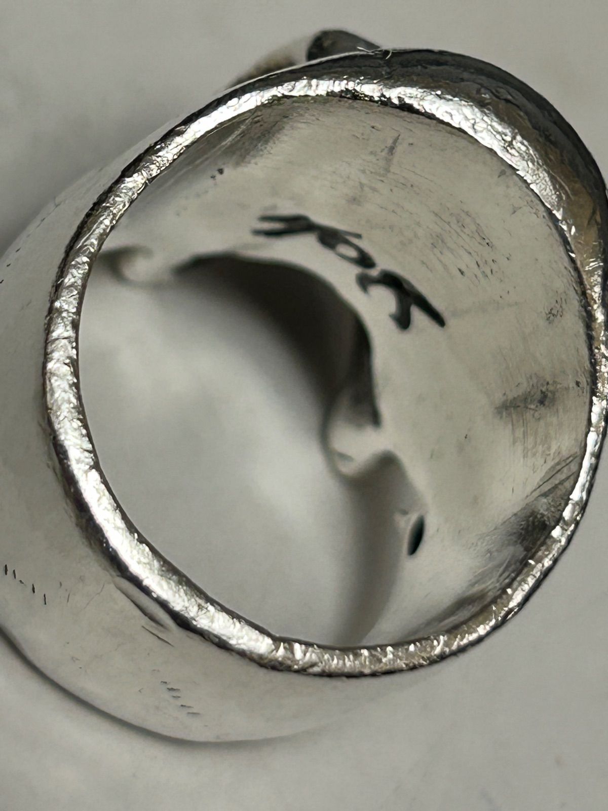 Roll本格派SILVER925スカルリング19号ユーズド