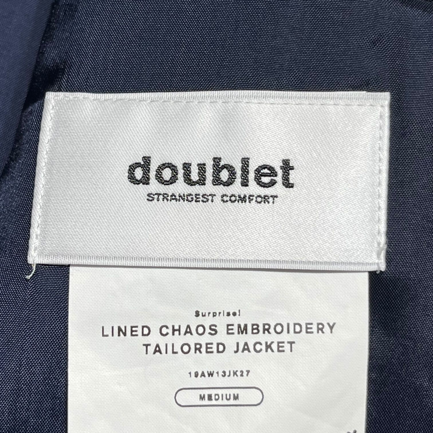 doublet(ダブレット) 19AW LINED CHAOS EMBROIDERY WIDE TAPERED