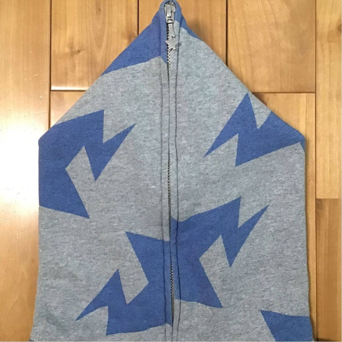 A BATHING APE エイプ ベイプスタ 星柄 ジップパーカー グレー L A BATHING APE STA柄 ジップパーカー スタ ベイプ BAPE 星 M ア