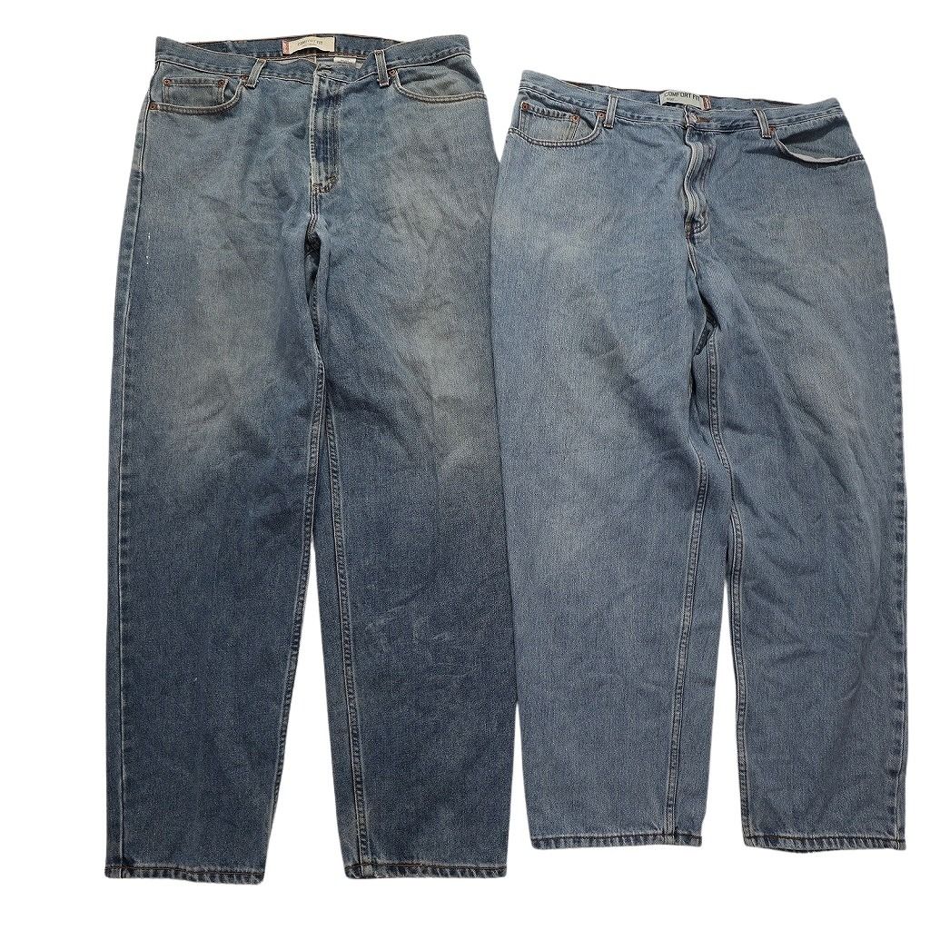 古着卸 リーバイス 560 デニム パンツ 6枚セット メンズ 38 42 ライトブルー ブラック フェード 古着 NC1266 KIN-KAAI_COM