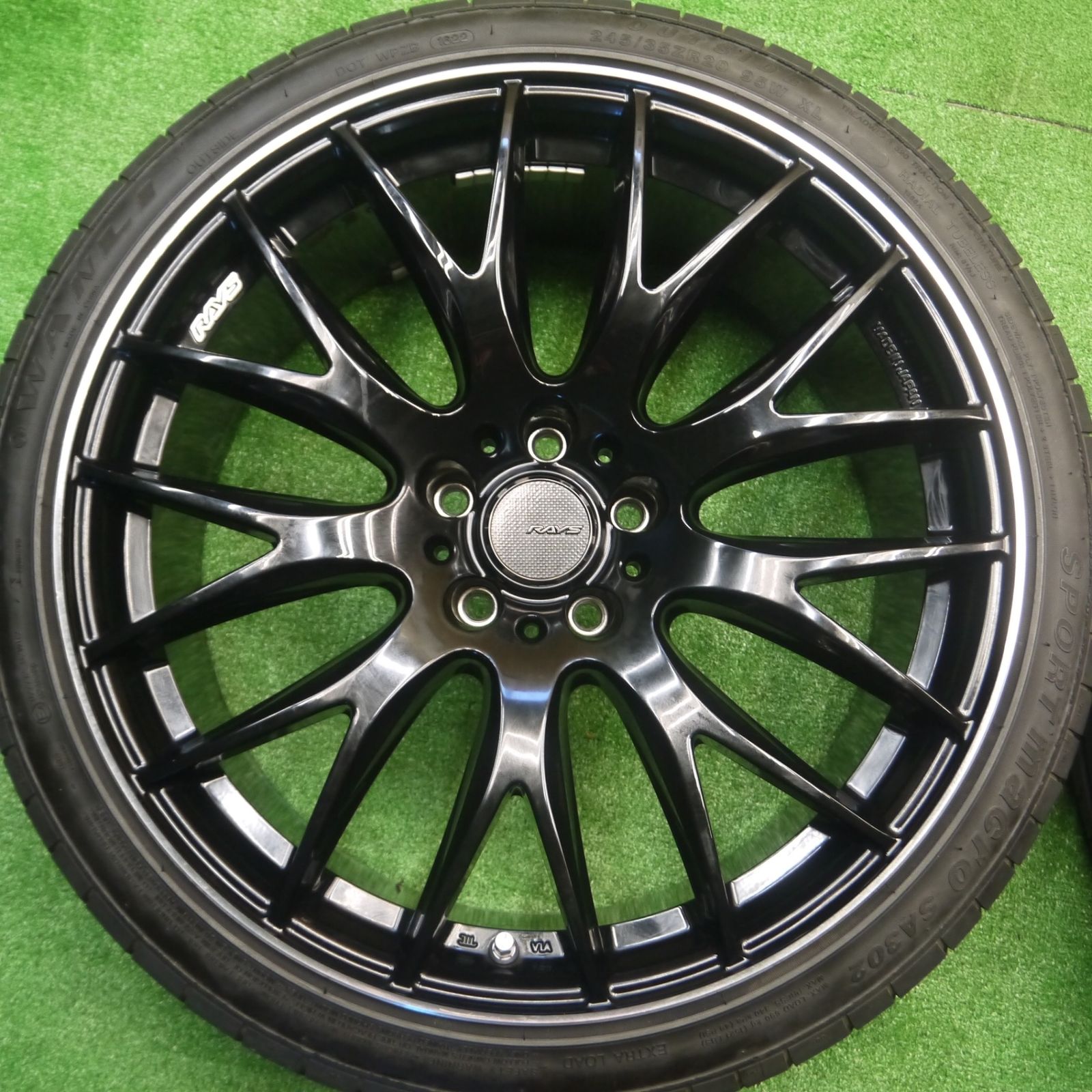送料無料* バリ溝！22年！キレイ！8.5分☆RAYS HOMURA 2X9 245/35R20