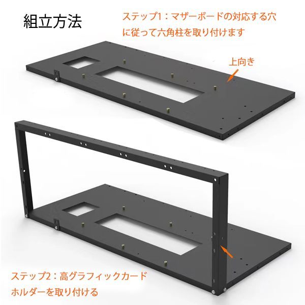 新年セール 新品 6点セット　8GPUマイニングリグフレーム+静音ファン5点 PCパーツ セール 新品 6点セット 8GPUマイニングリグフレーム+静音