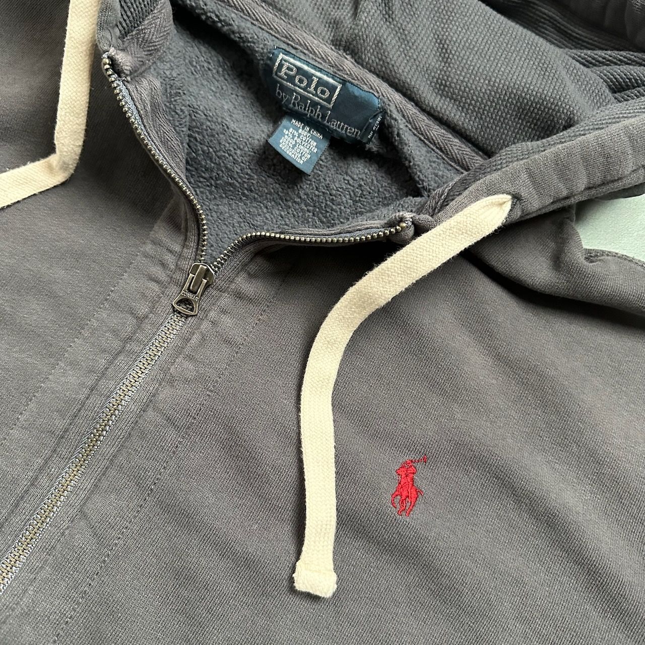 RALPH LAUREN フェード 脱色 フーディー フルジップ ラルフローレン 