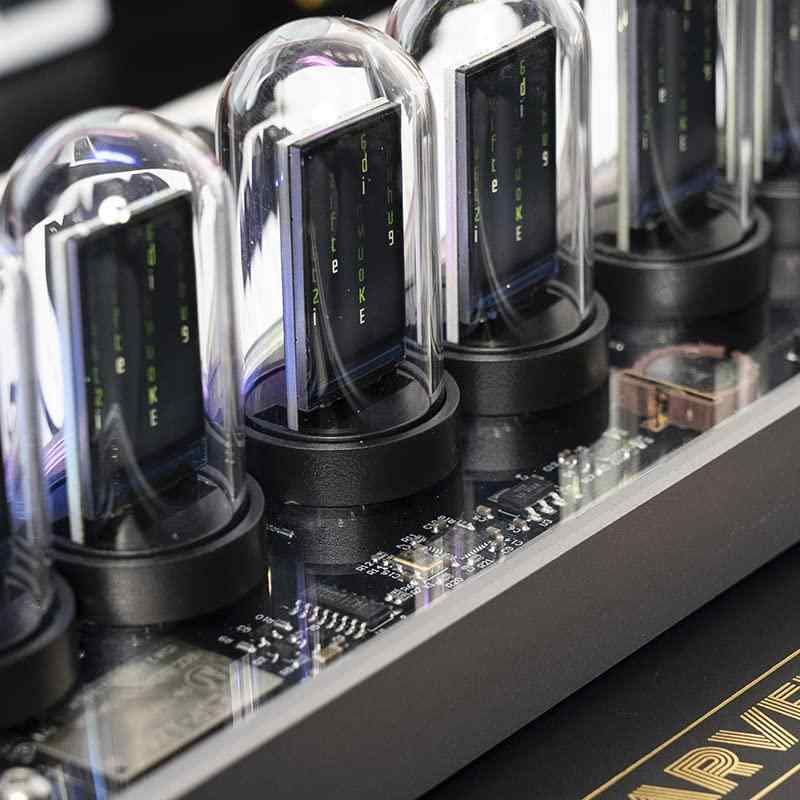 ニキシー管 時計 擬発光管時計 レトロモダン木製クロック ニキシー管 時計 擬発光管時計 レトロモダン木製クロック