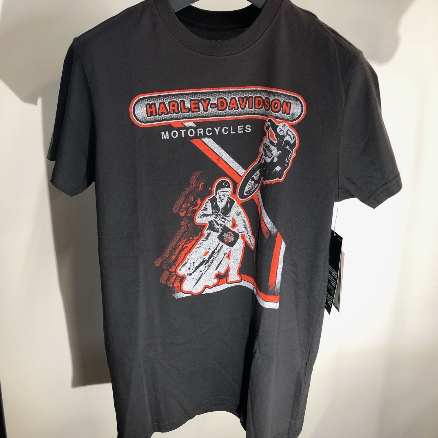 Sサイズ レトロ レーシング スリムフィット Tシャツ HARLEY-DAVIDSON