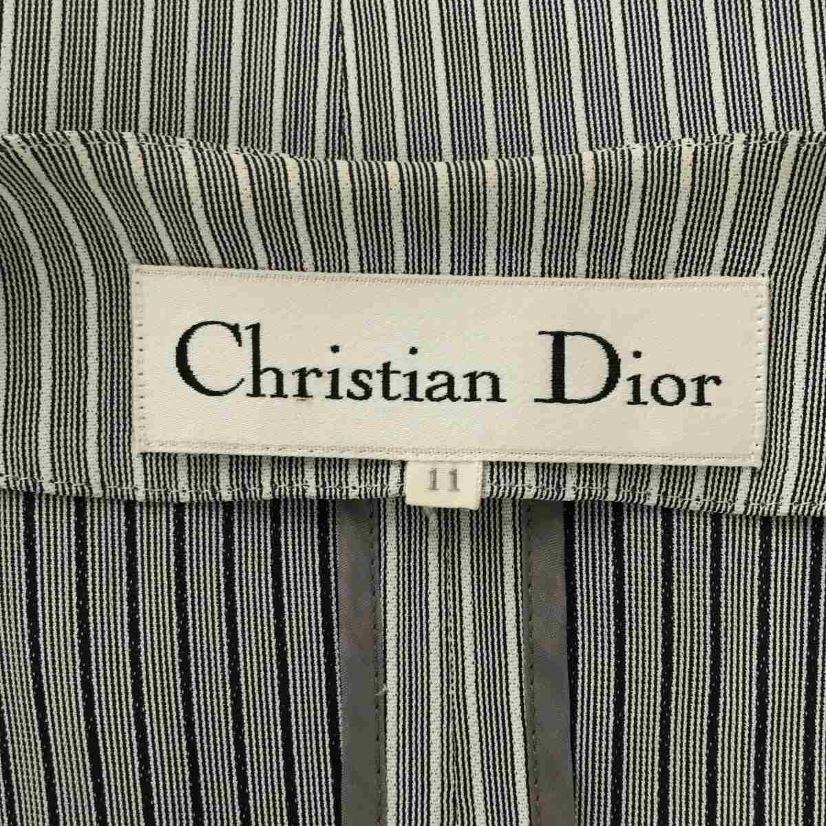 Christian Dior ストライプジャケット Vネックノーカラー 11 - メルカリ