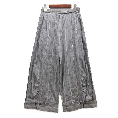 ジウ 慈雨 センソユニコ ストレッチ シャンブレー ワイド パンツ