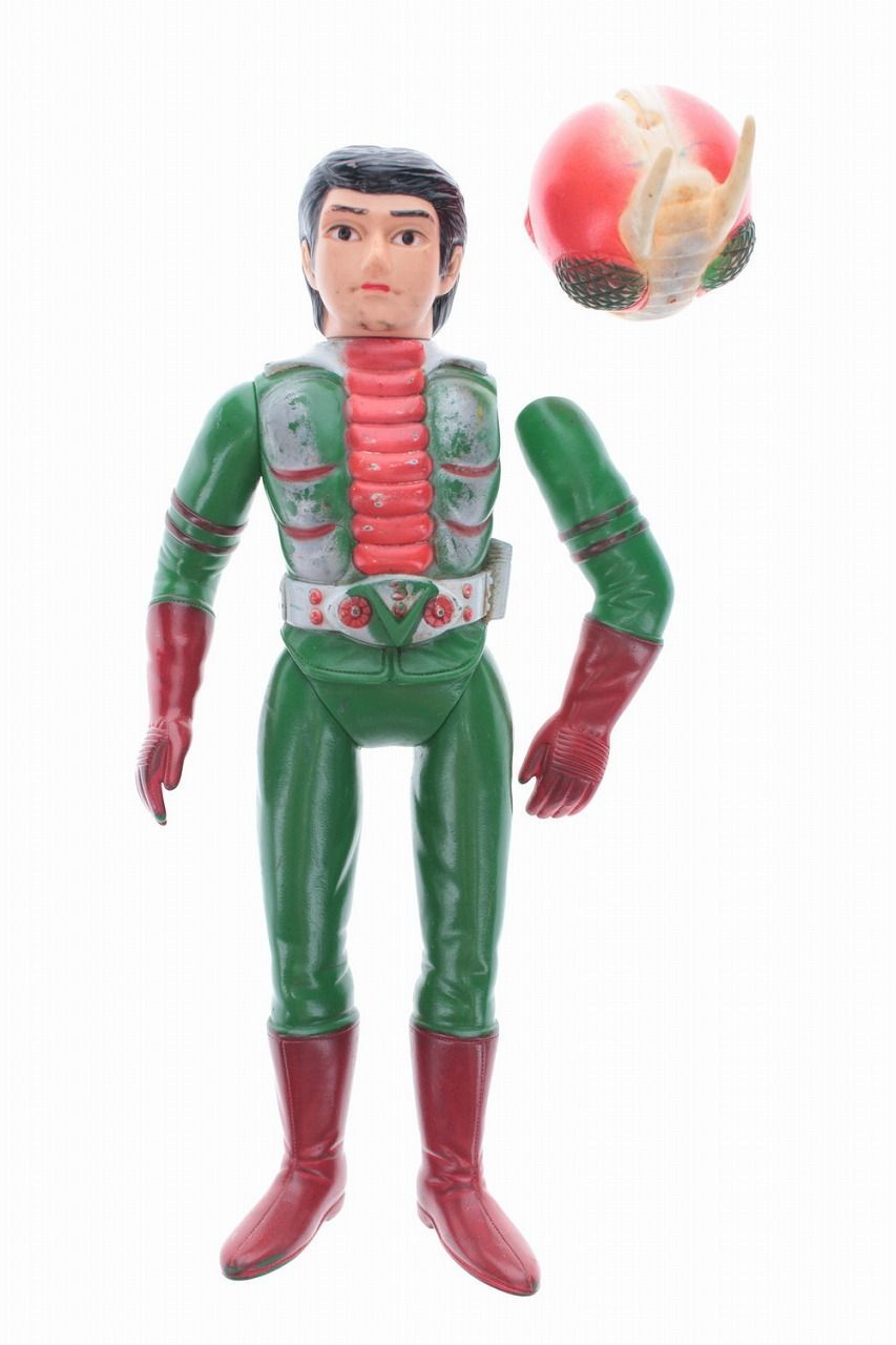 ○旧バンダイ 当時物 仮面ライダーV3 仮面取れ ソフビ - メルカリ