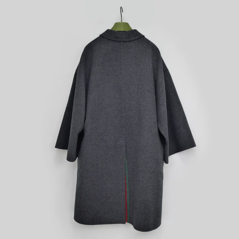 名東】グッチ ウール ロングコート 40サイズ グレー 797050 24-25AW