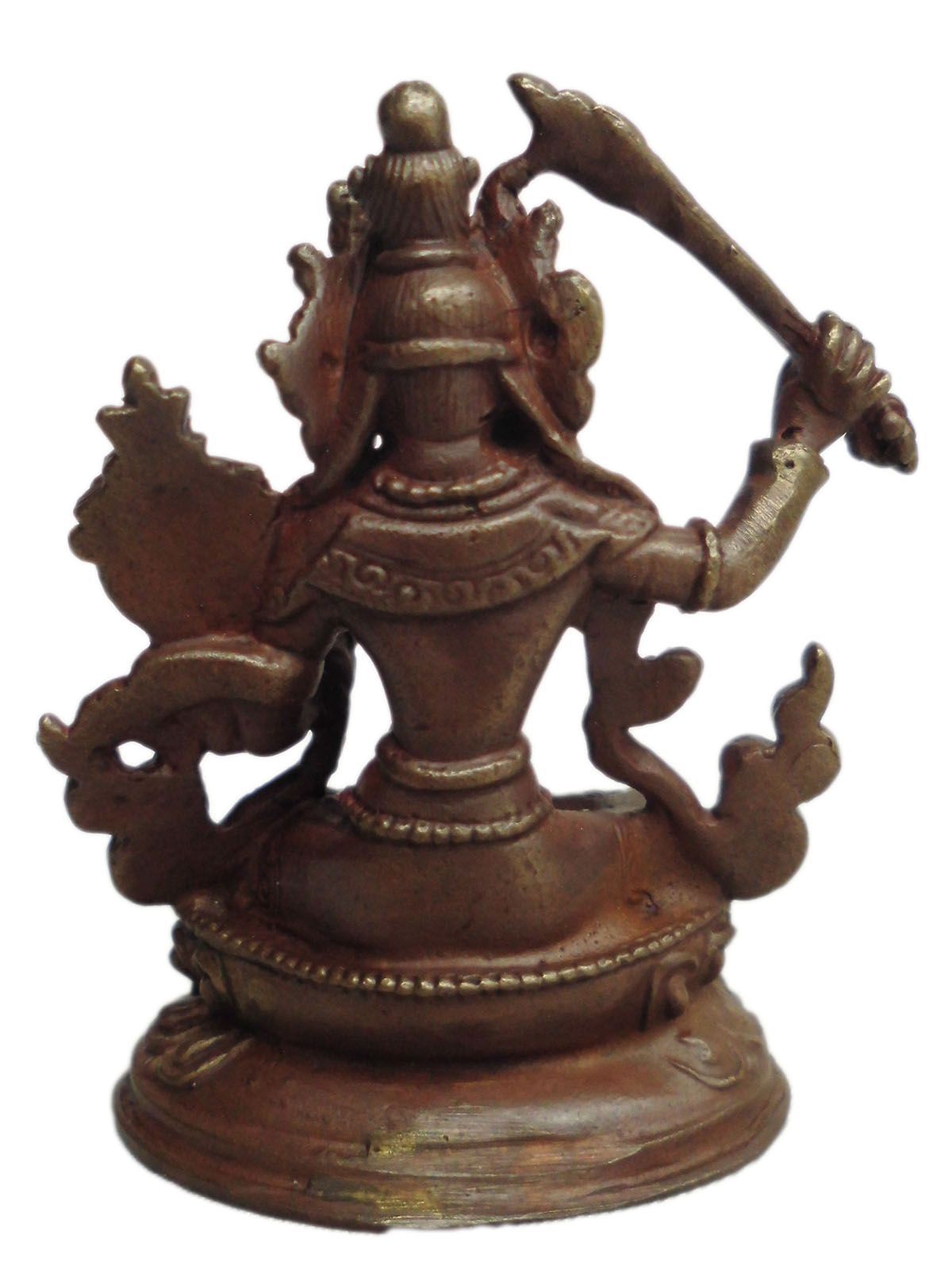 アジアン雑貨 ネパール仏像 銅製 文殊菩薩像(マンジュシュリー)53