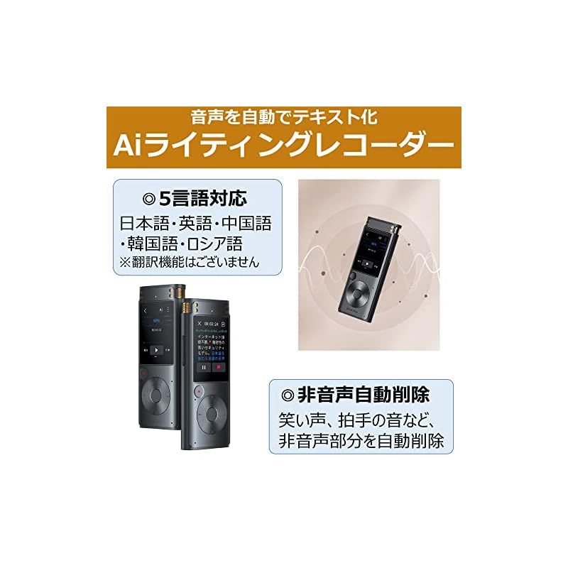 iFLYTEK 自動文字起こし VOITER SR302Pro iFLYTEK VOITER SR302PRO AIライティングレコーダー 黒⁄文字起こし