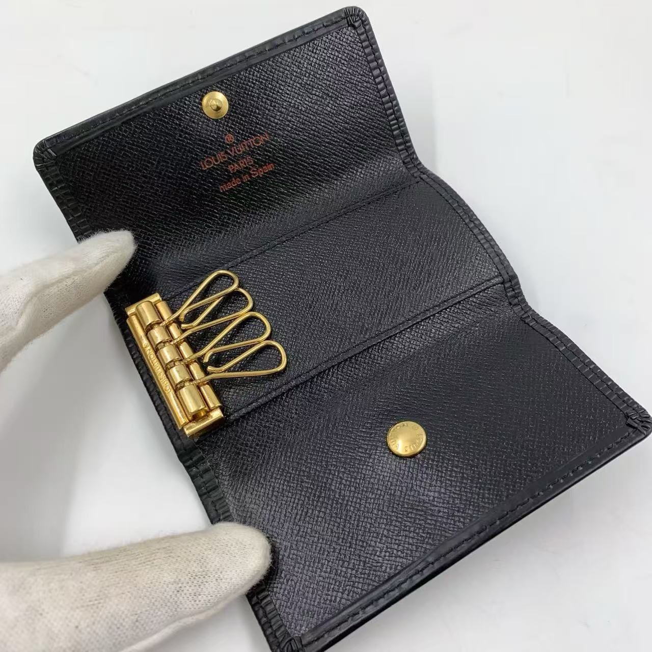 鑑定済 ルイヴィトン エピ お買得 ブラック キーケース4連