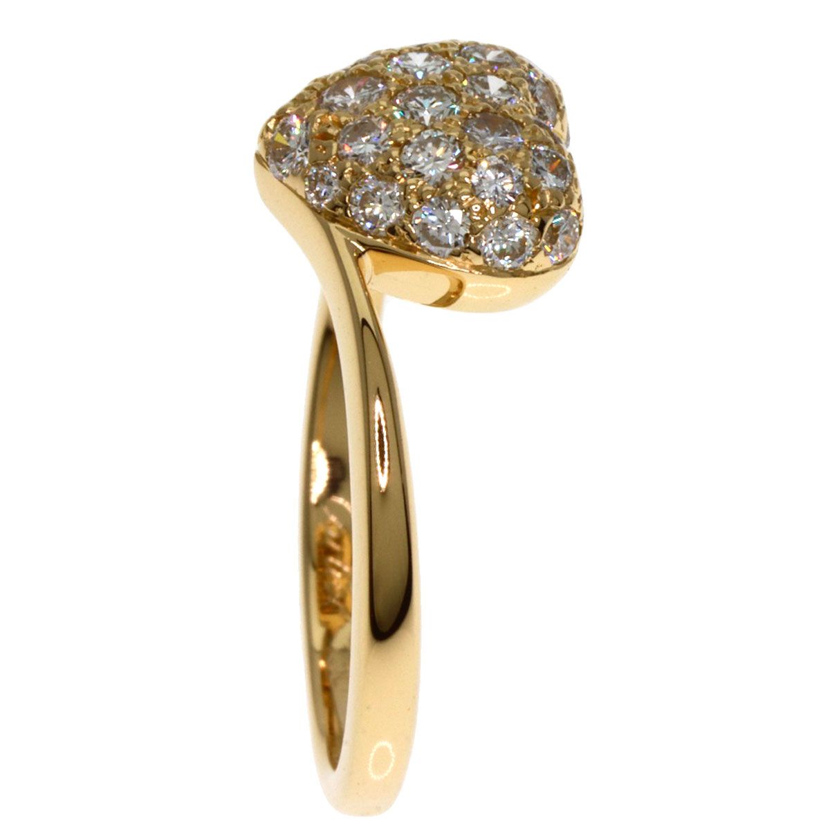 Cartier ハート型ダイヤモンドリング 専用ケース付き CARTIER カルティエ ハートシェイプ ウィズ ダイヤモンド #52