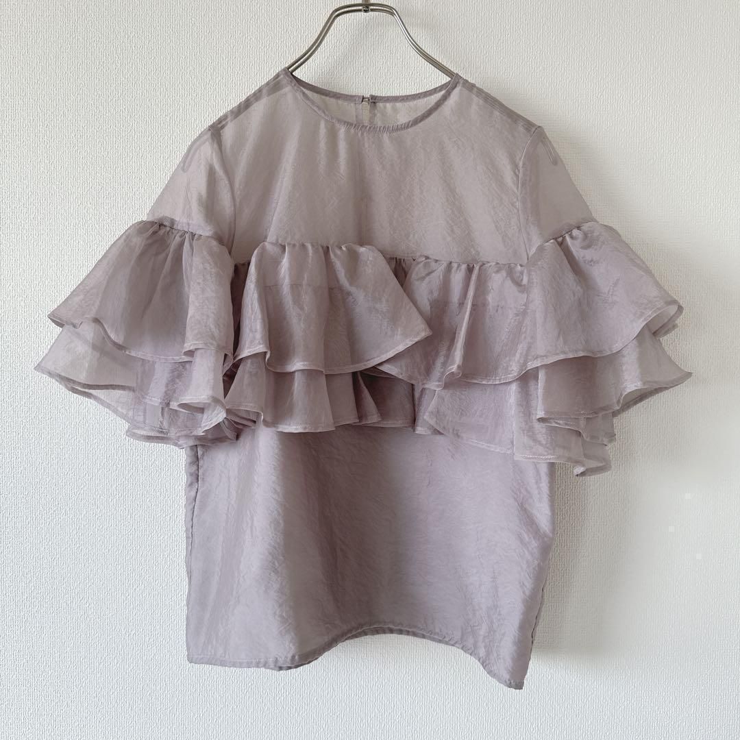 TSURU By MARIKO OIKAWA シアーフリルブラウス フリーサイズ