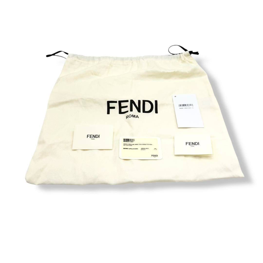 未使用　フェンディ　オリガミ　ショルダーバッグ　レッド　スモール　ミニ　3736 未使用 フェンディ オリガミ ショルダーバッグ レッド スモール ミニ